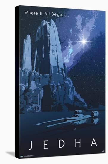 Star Wars: Jedha - Where It All Began by Russell Walks-Trends International-Stretched Canvas
