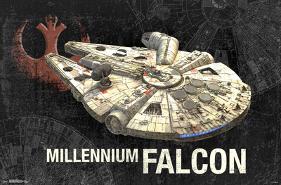 STAR WARS - MILLENNIUM FALCON-null-Lamina Framed Poster