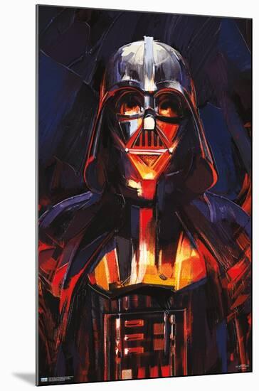 Star Wars: Obi-Wan Kenobi - Darth Vader Painting-Trends International-Mounted Poster