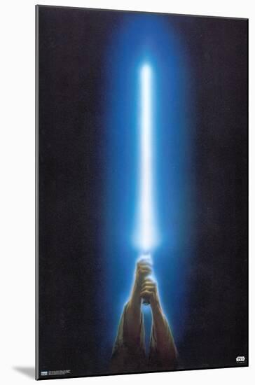 Star Wars: Original Trilogy - Blue Lightsaber-Trends International-Mounted Poster