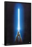 Star Wars: Original Trilogy - Blue Lightsaber-Trends International-Framed Poster
