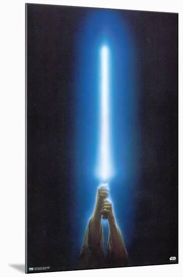 Star Wars: Original Trilogy - Blue Lightsaber-Trends International-Mounted Poster