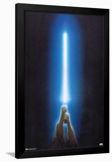 Star Wars: Original Trilogy - Blue Lightsaber-Trends International-Framed Poster