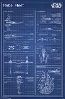 Star Wars- Rebel Blueprint-null-Lamina Framed Poster