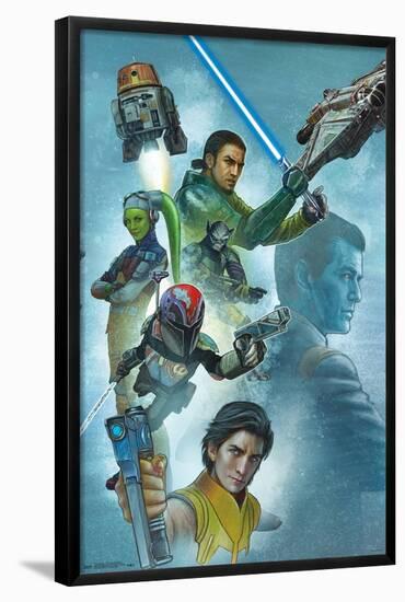 Star Wars: Rebels - Celebration Mural-Trends International-Framed Poster