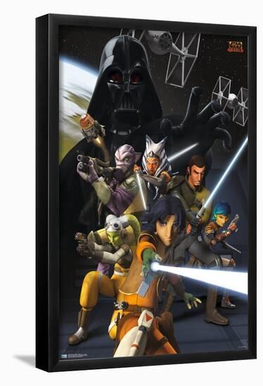Star Wars: Rebels - Group by Aaron Stillerman-Trends International-Framed Poster