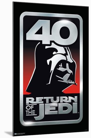 Star Wars: Return of the Jedi - 40th Vader Logo-Trends International-Mounted Poster