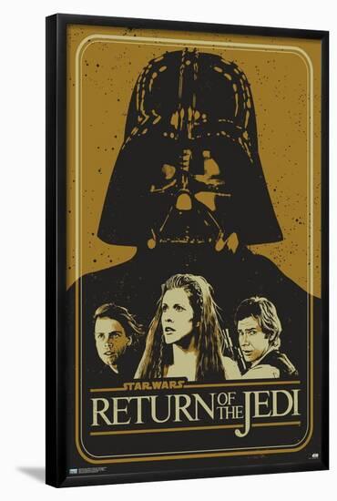 Star Wars: Return of the Jedi - Gold Illustration-Trends International-Framed Poster