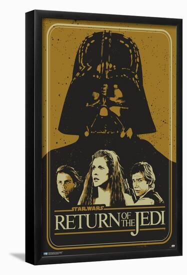 Star Wars: Return of the Jedi - Gold Illustration-Trends International-Framed Poster