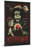 Star Wars: Return of the Jedi - Red Outline Illustration-Trends International-Mounted Poster