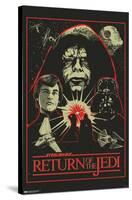 Star Wars: Return of the Jedi - Red Outline Illustration-Trends International-Stretched Canvas