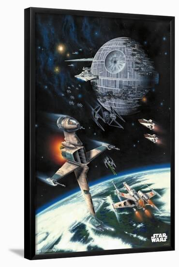 Star Wars: Return of the Jedi - Space Battle-Trends International-Framed Poster