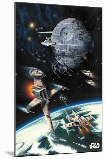 Star Wars: Return of the Jedi - Space Battle-Trends International-Mounted Poster