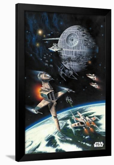 Star Wars: Return of the Jedi - Space Battle-Trends International-Framed Poster