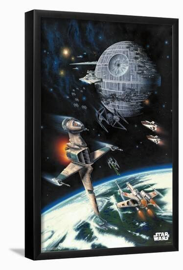Star Wars: Return of the Jedi - Space Battle-Trends International-Framed Poster