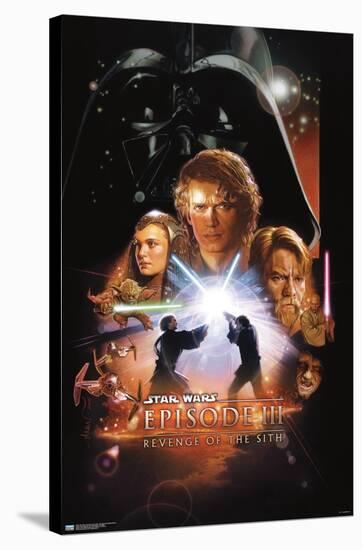 Star Wars: Revenge of the Sith - One Sheet (No Billing Block)-Trends International-Stretched Canvas