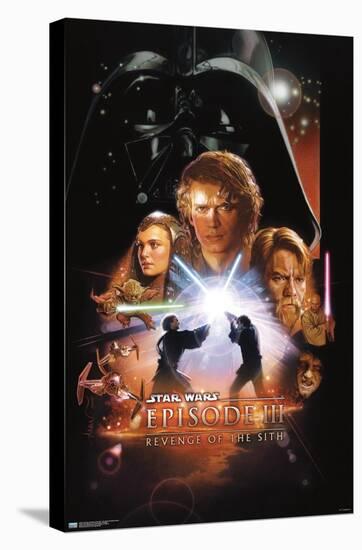 Star Wars: Revenge of the Sith - One Sheet (No Billing Block)-Trends International-Stretched Canvas