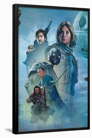 Star Wars: Rogue One - Celebration Mural-Trends International-Framed Poster