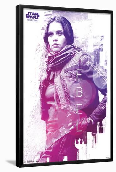 Star Wars: Rogue One- Jyn Rebel Menace-null-Framed Poster