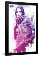 Star Wars: Rogue One- Jyn Rebel Menace-null-Framed Poster