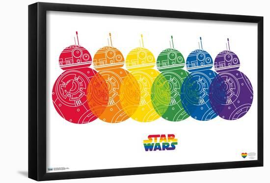 Star Wars: Saga - BB-8 Pride-Trends International-Framed Poster