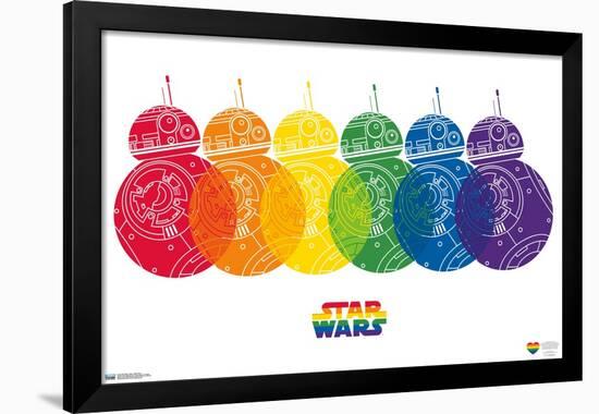 Star Wars: Saga - BB-8 Pride-Trends International-Framed Poster