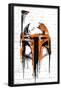 Star Wars: Saga - Boba Fett Black And Orange-Trends International-Framed Poster