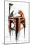 Star Wars: Saga - Boba Fett Black And Orange-Trends International-Mounted Poster