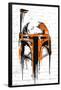 Star Wars: Saga - Boba Fett Black And Orange-Trends International-Framed Poster