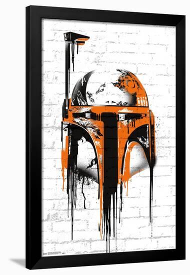 Star Wars: Saga - Boba Fett Black And Orange-Trends International-Framed Poster