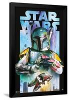 Star Wars: Saga - Boba Fett - Collage-Trends International-Framed Poster