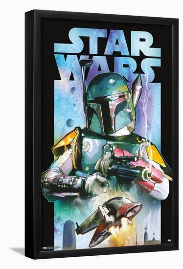 Star Wars: Saga - Boba Fett - Collage-Trends International-Framed Poster