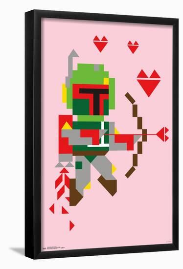 Star Wars: Saga - Boba Fett Hearts-Trends International-Framed Poster