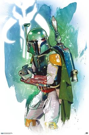 Poster Star Wars Boba Fett - Grand Format Mural - Neuf Sous Tube