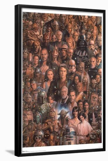 Star Wars: Saga - Character Collage-Trends International-Framed Poster