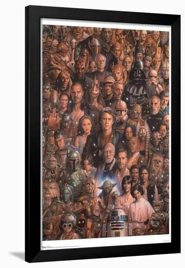 Star Wars: Saga - Character Collage-Trends International-Framed Poster