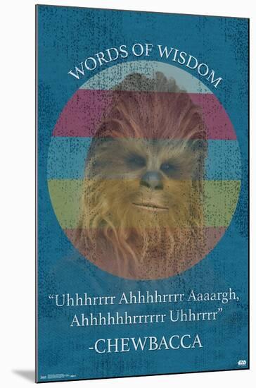 Star Wars: Saga - Chewbacca Quote-Trends International-Mounted Poster