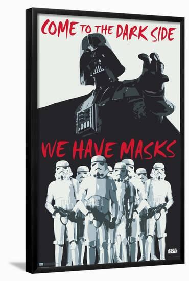 Star Wars: Saga - Dark Side Masks-Trends International-Framed Poster