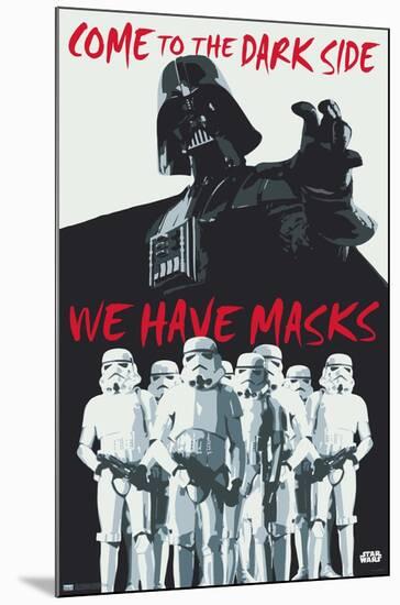 Star Wars: Saga - Dark Side Masks-Trends International-Mounted Poster