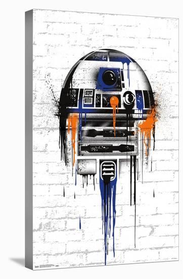 Star Wars: Saga - Droid Black And Orange-Trends International-Stretched Canvas