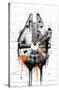 Star Wars: Saga - Falcon Black And Orange-Trends International-Stretched Canvas