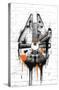 Star Wars: Saga - Falcon Black And Orange-Trends International-Stretched Canvas