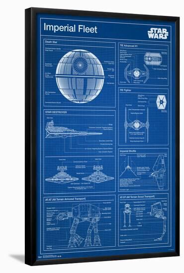 Star Wars: Saga - Imperial Blueprint-Trends International-Framed Poster