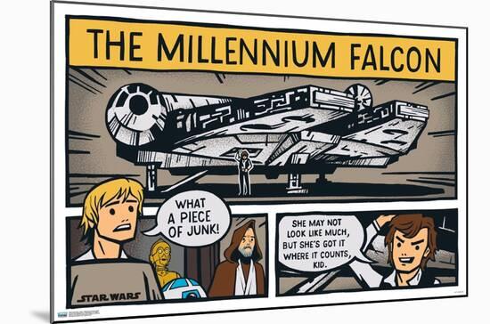 Star Wars: Saga - Millennium Falcon Comic-Trends International-Mounted Poster