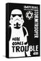 Star Wars: Saga - Stormtrooper Trouble-Trends International-Framed Stretched Canvas