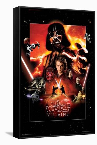 Star Wars: Saga - Villains-Trends International-Framed Stretched Canvas