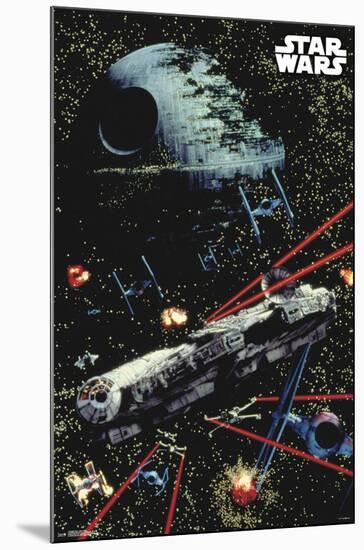 Star Wars - Space Battle-null-Mounted Standard Poster