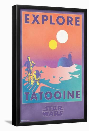 Star Wars: Tatooine - Explore Tatooine-Trends International-Framed Poster