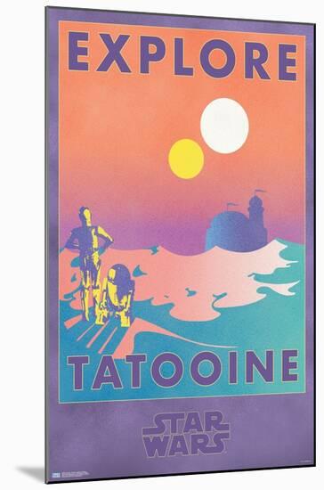 Star Wars: Tatooine - Explore Tatooine-Trends International-Mounted Poster