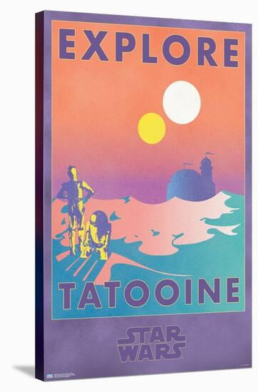 Star Wars: Tatooine - Explore Tatooine-Trends International-Stretched Canvas